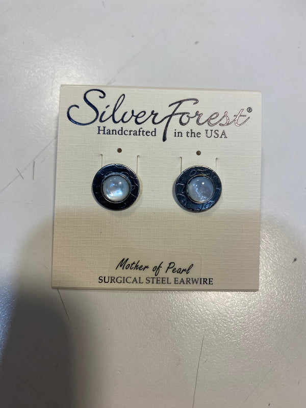 Silver Forest Earrings Mother of Pearl Earring NE-2126
