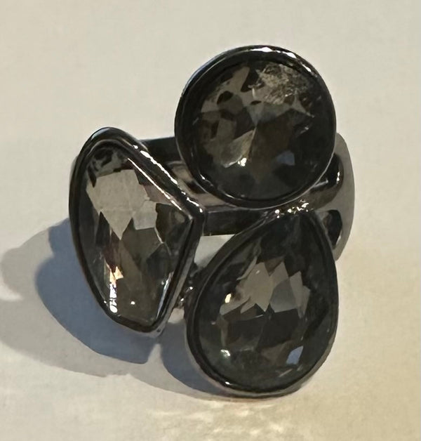Lost and Found Trading Co. Black Gem Stretch Rings- TCSR4