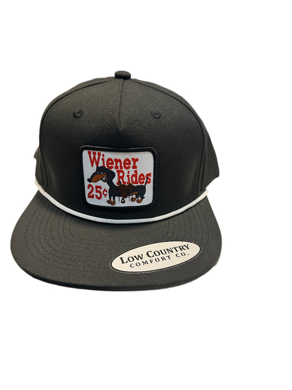 Low Country "Wiener Rides 25 cents" Rope Hat - Black