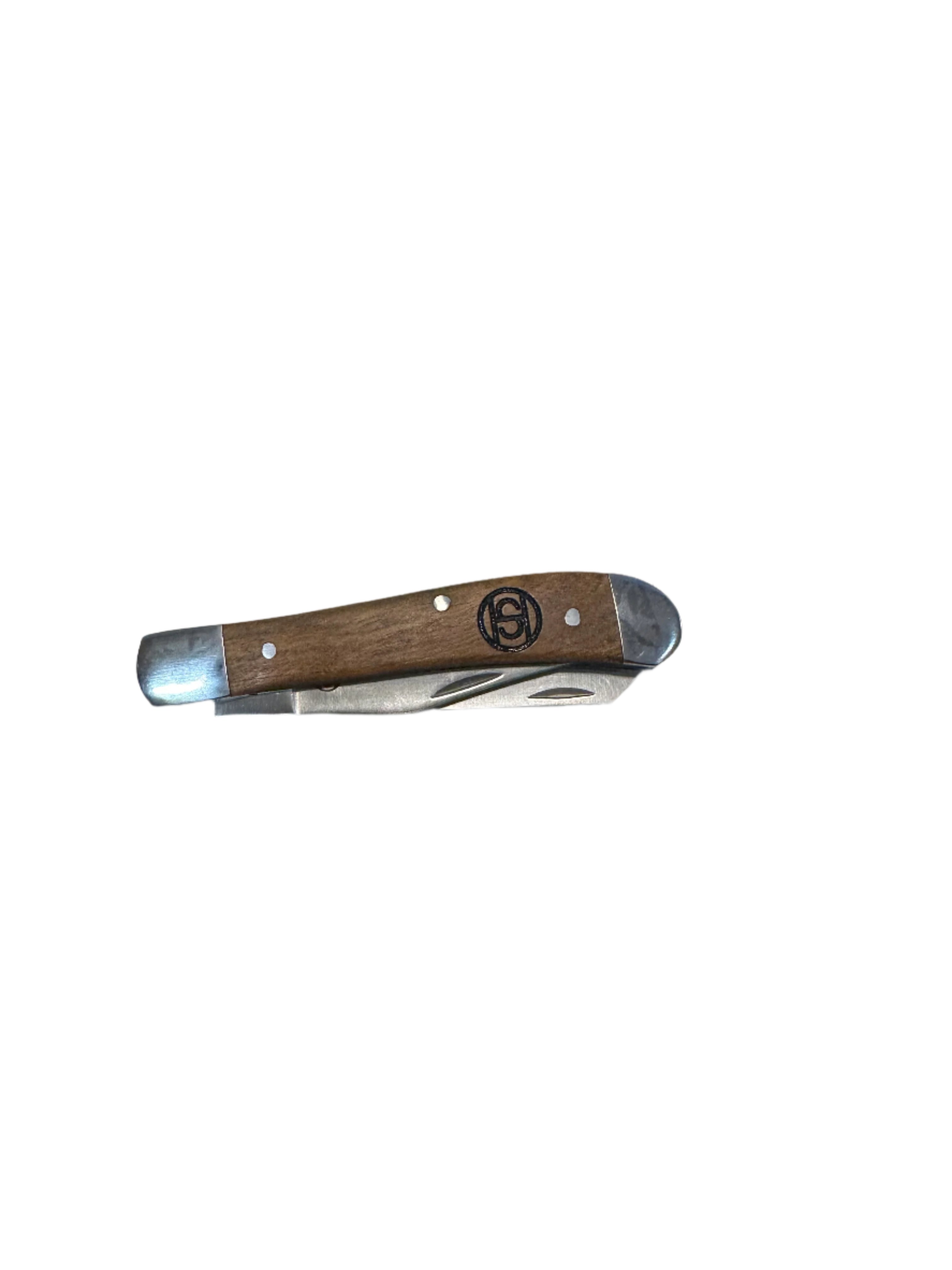 Circle SH Cutlery Trapper Knife Branded Wood Handle - HG1