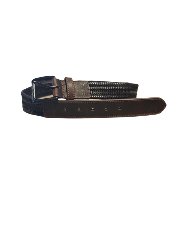 Ariat Work Men's Stretch And Flex Braided Leather Belt Dark Brown - A1700502