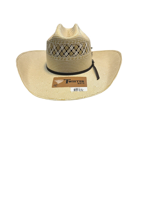 Twister 20X Straw Cattleman Crown Cowboy Hat - T73893