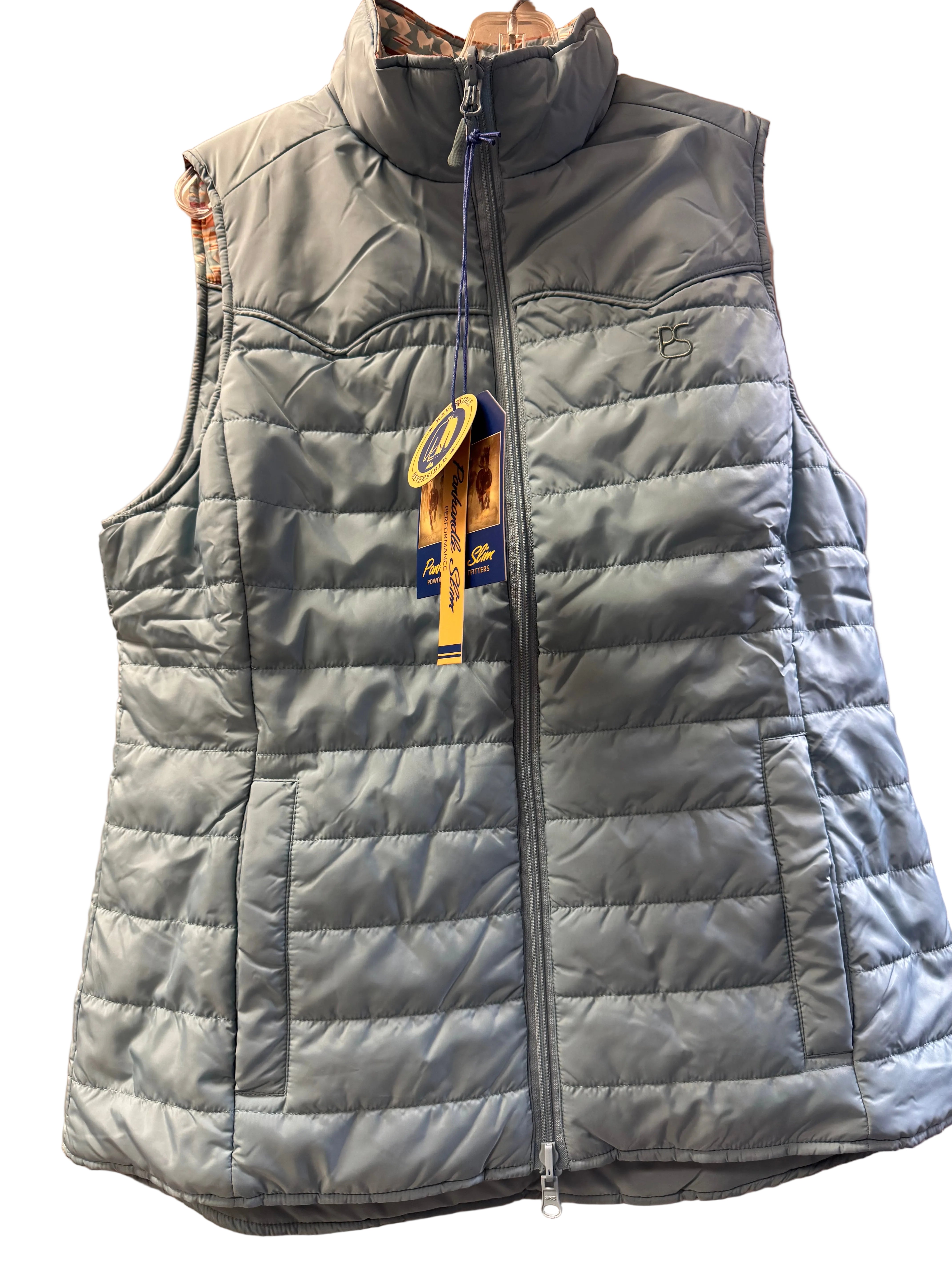 Panhandle Slim Ladies Printed Yoke Reversible Vest DW98C09312