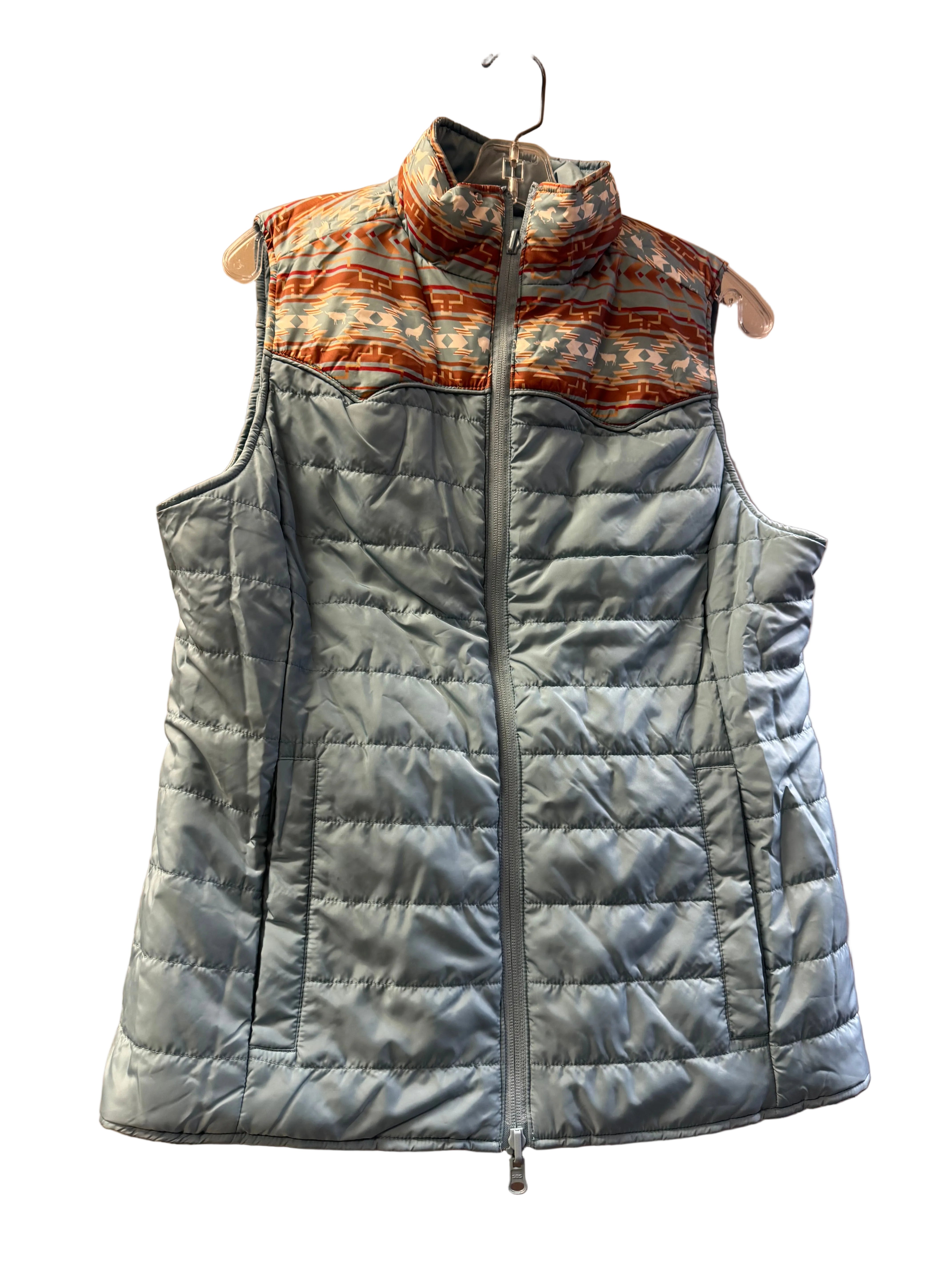 Panhandle Slim Ladies Printed Yoke Reversible Vest DW98C09312