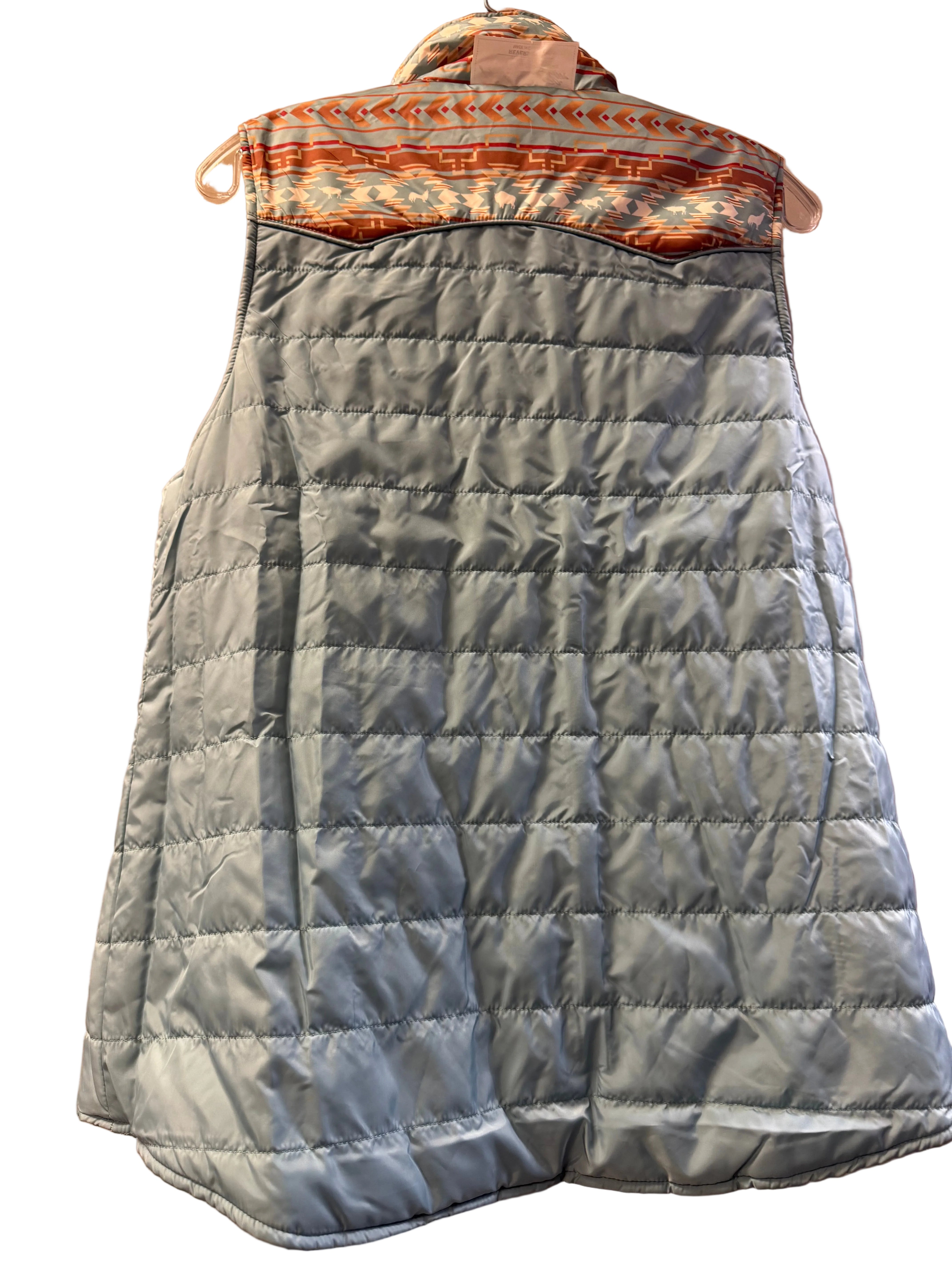 Panhandle Slim Ladies Printed Yoke Reversible Vest DW98C09312