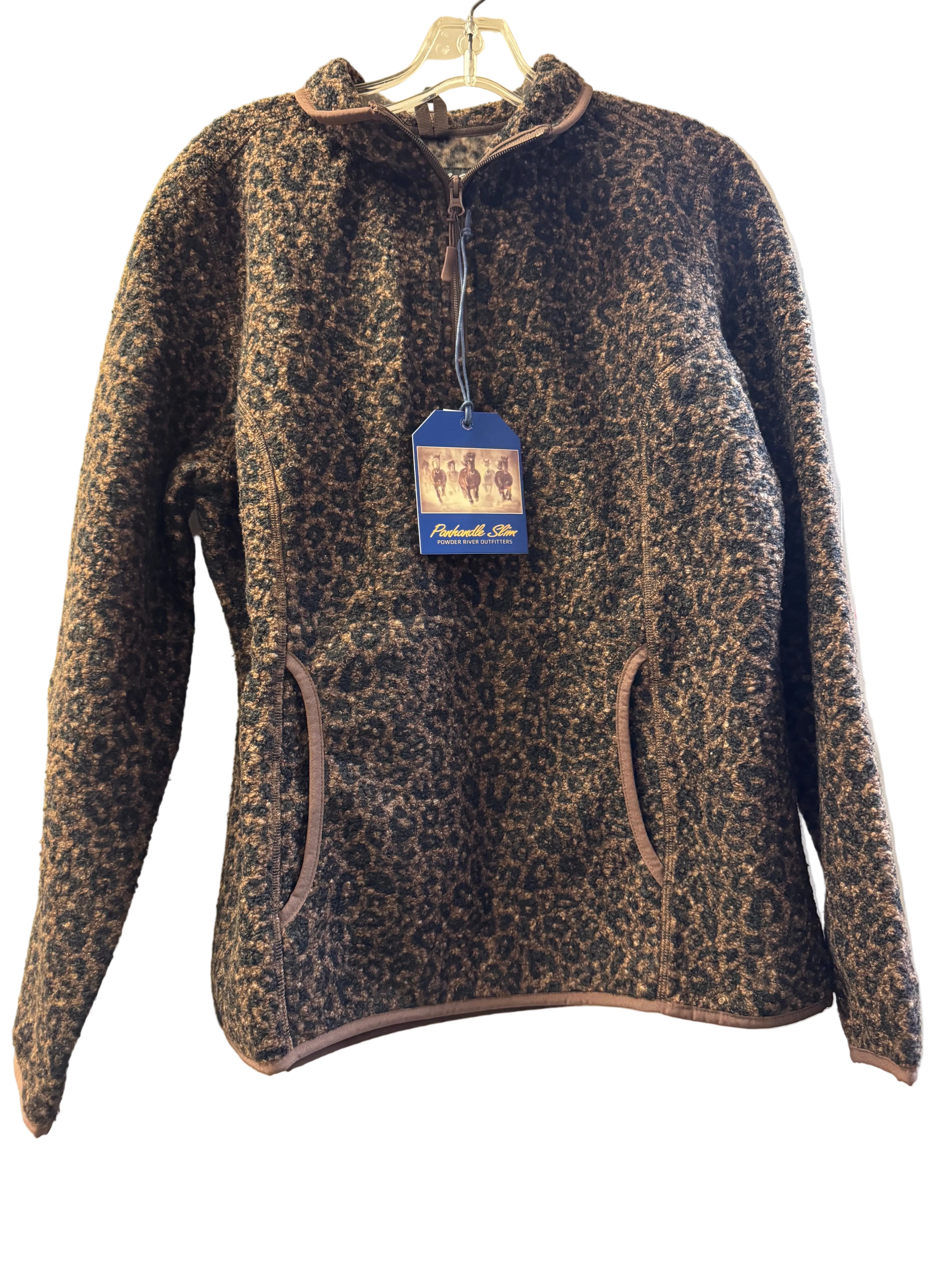 Panhandle Slim Ladies Cheetah Berber Pullover DW91C09294