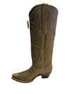 Corral Ladies Bone Curved Embroidery Pattern Tall Top Boots Z5574