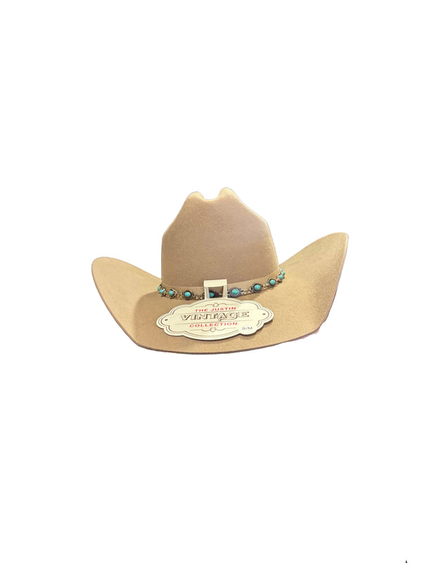 Justin 2X Honky Tonk Vintage Hat Fawn JUS11766