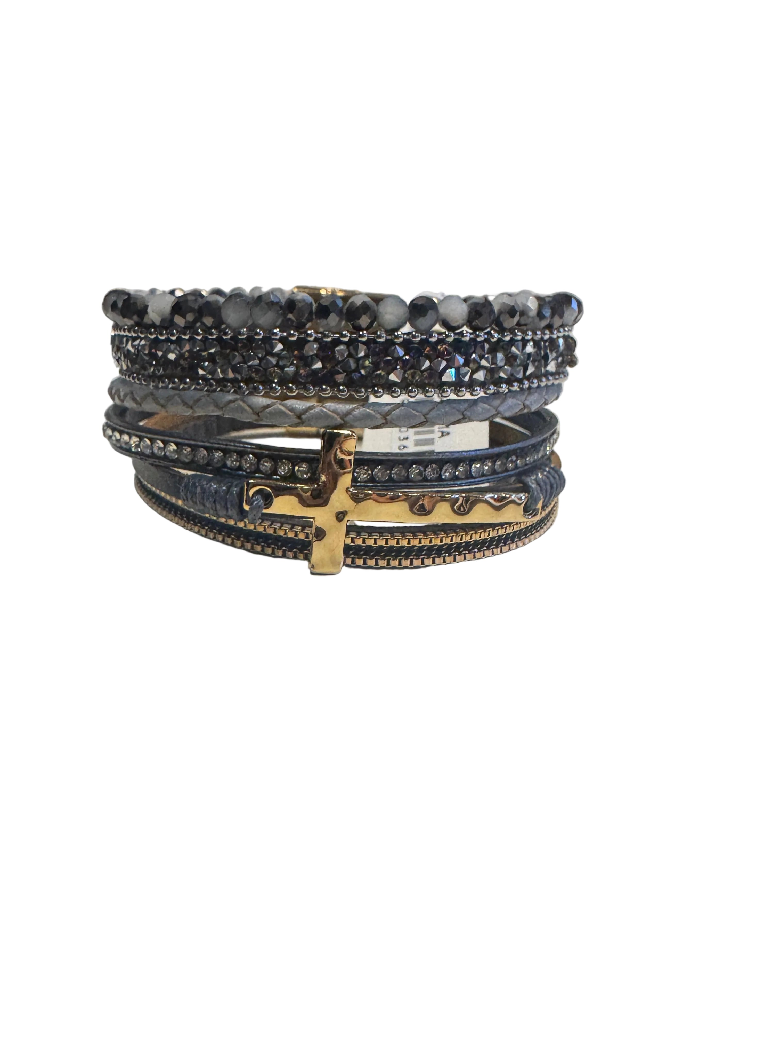 Coco + Carmen Amen Magnetic Grey Bracelet 2645321A
