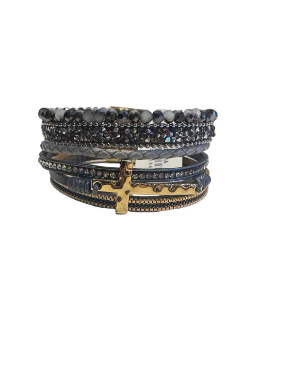 Coco + Carmen Amen Magnetic Grey Bracelet 2645321A