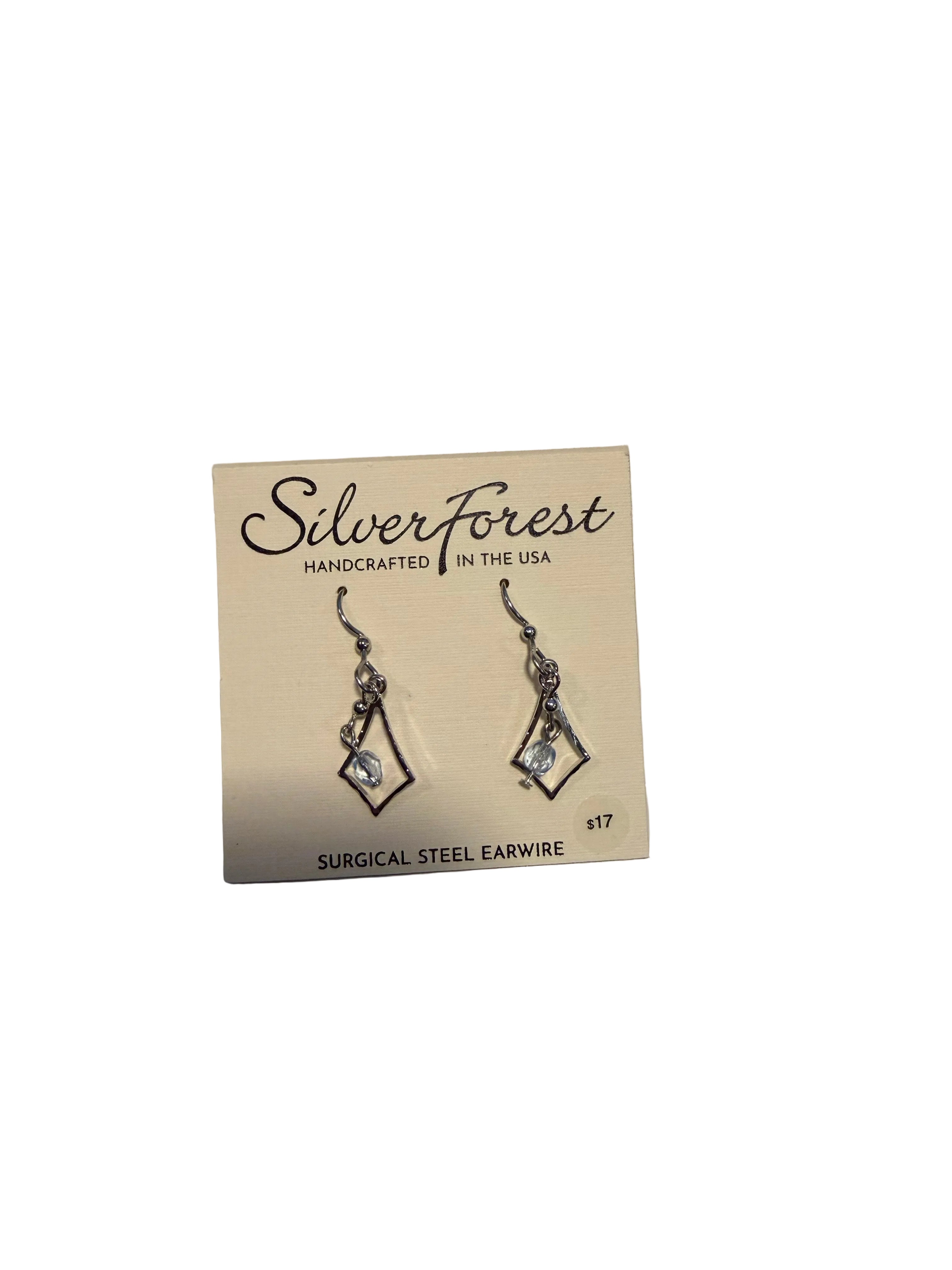 Silver Forest Sky Kite Shape with Bead - NE-2400
