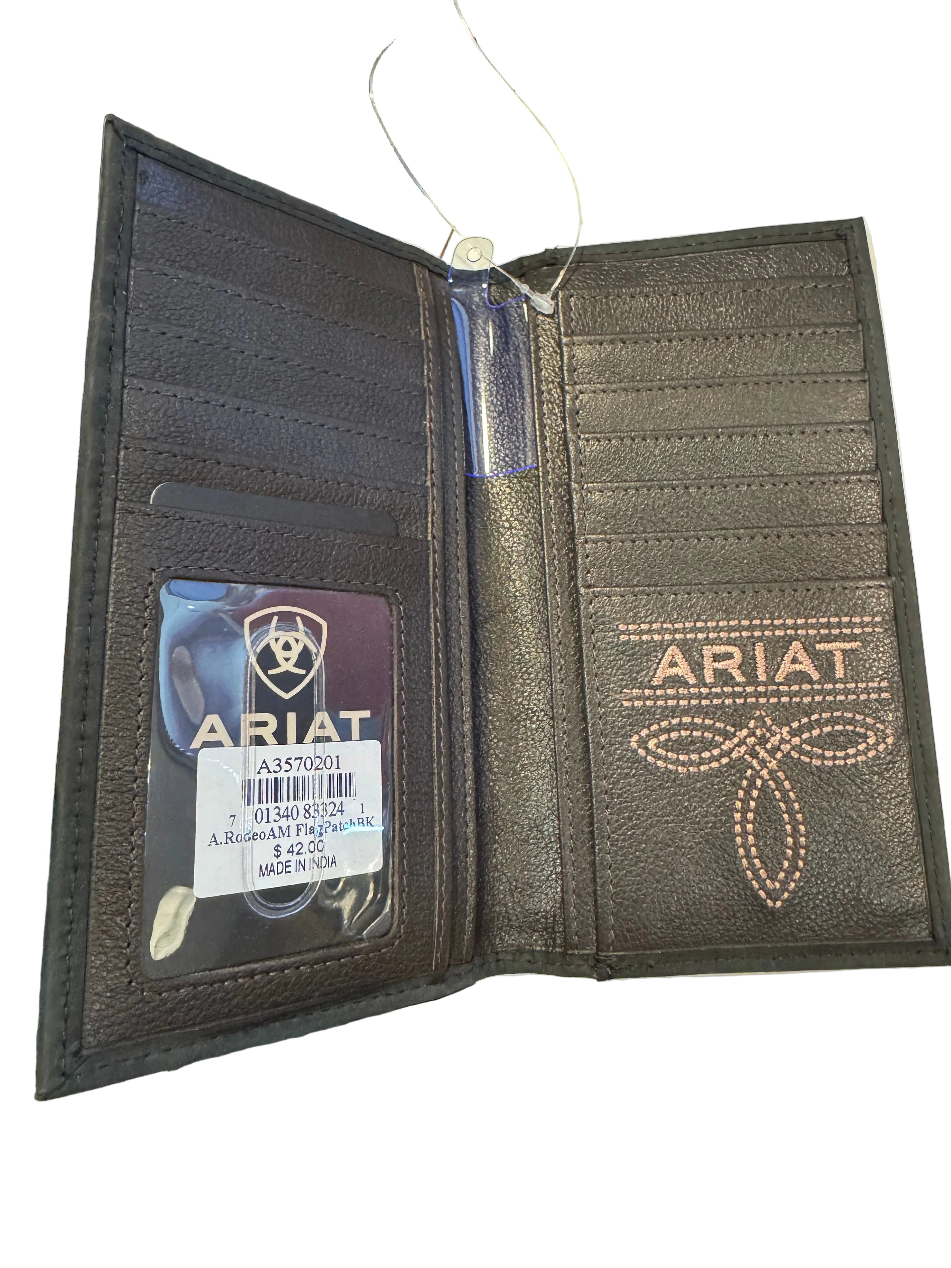 Ariat Black Flag Wallet/ Checkbook Cover A3570201