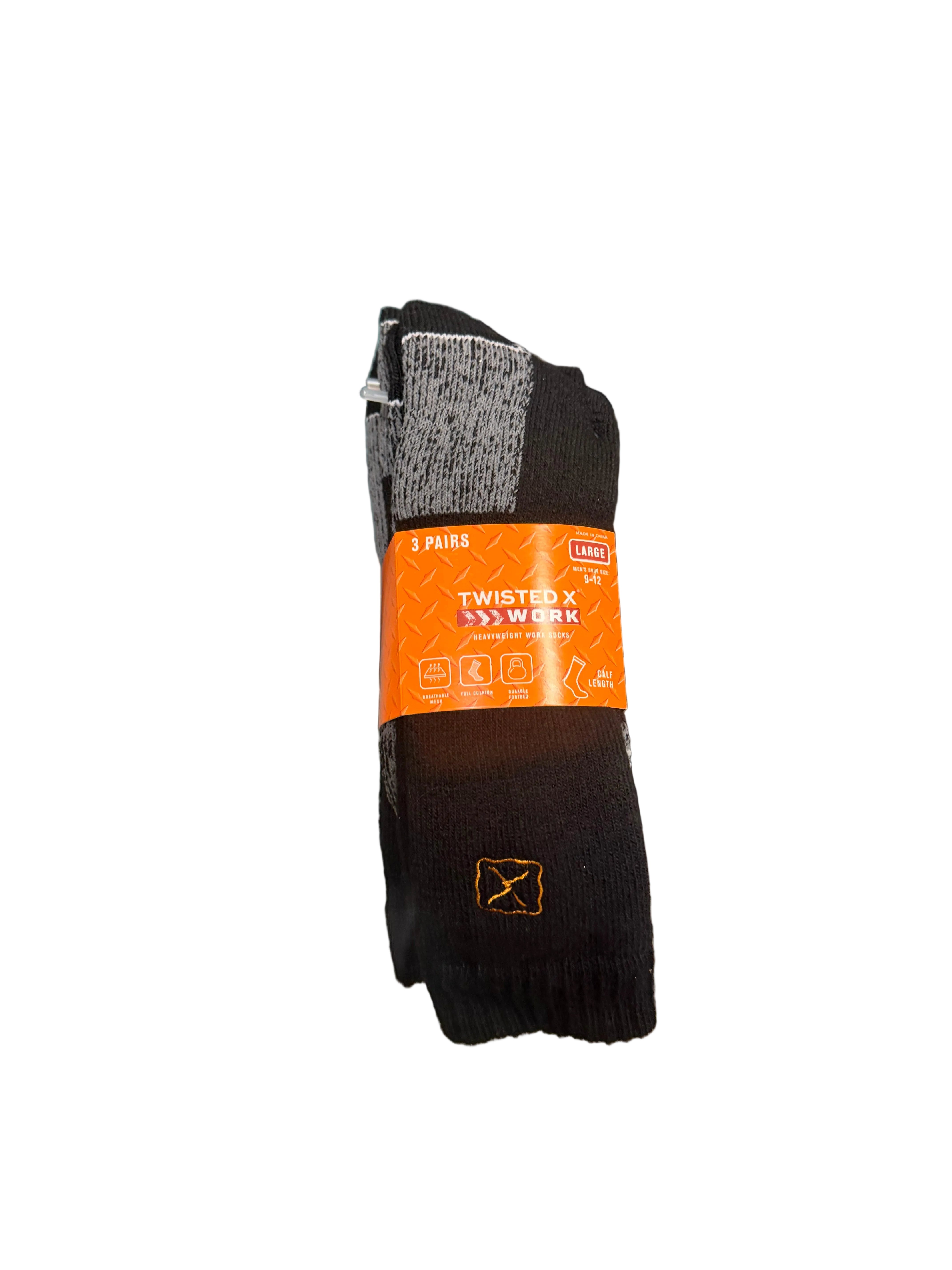 Men's Twisted X 3 Pack Work Heavy Weight Calf Socks - 43TXMS538780C