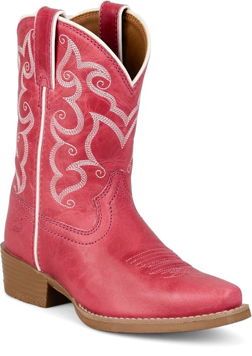Justin Kids Pink Water Buffalo Boots-JK2793