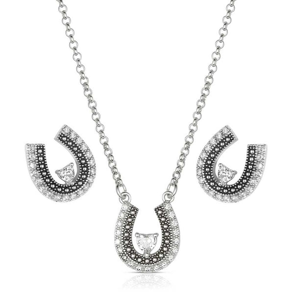 Montana Silversmiths Lovely and Lucky Horseshoe Jewelry Set JS6307