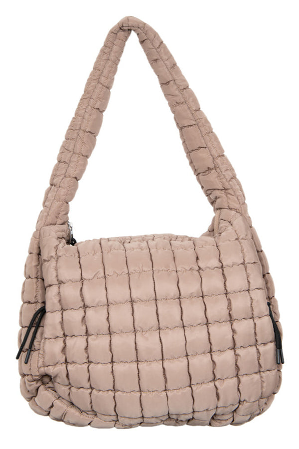 KatyDid Sand Quilted Tote Bag With Zipper - KDC-TB-25_SND
