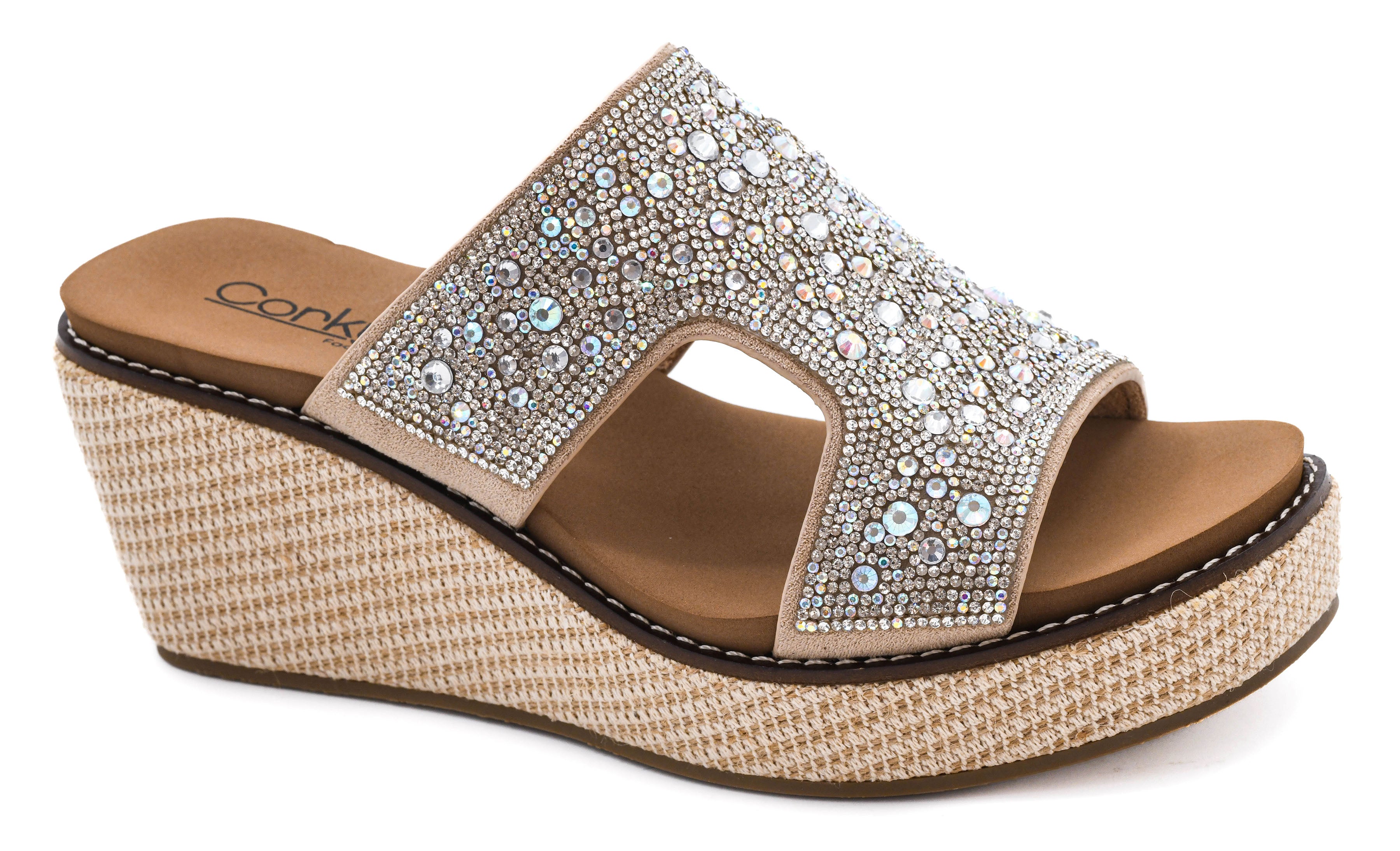 Corkys Ladies Kiss N Tell Rhinestone Sandals-41-0727-RHIN-Q