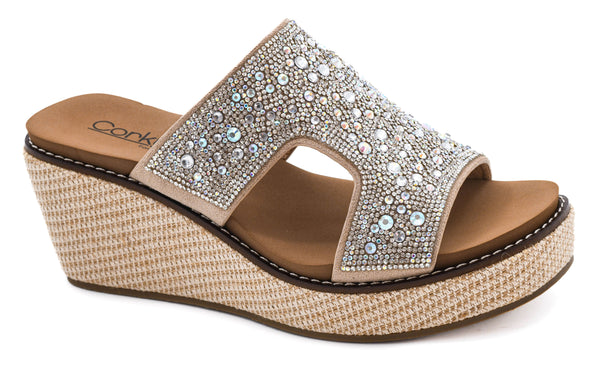 Corkys Ladies Kiss N Tell Rhinestone Sandals-41-0727-RHIN-Q