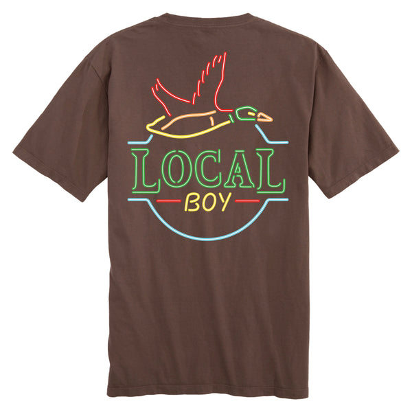 Local Boy Outfitters Neon Duck Latte Short Sleeve Shirt - L1000714-ESO