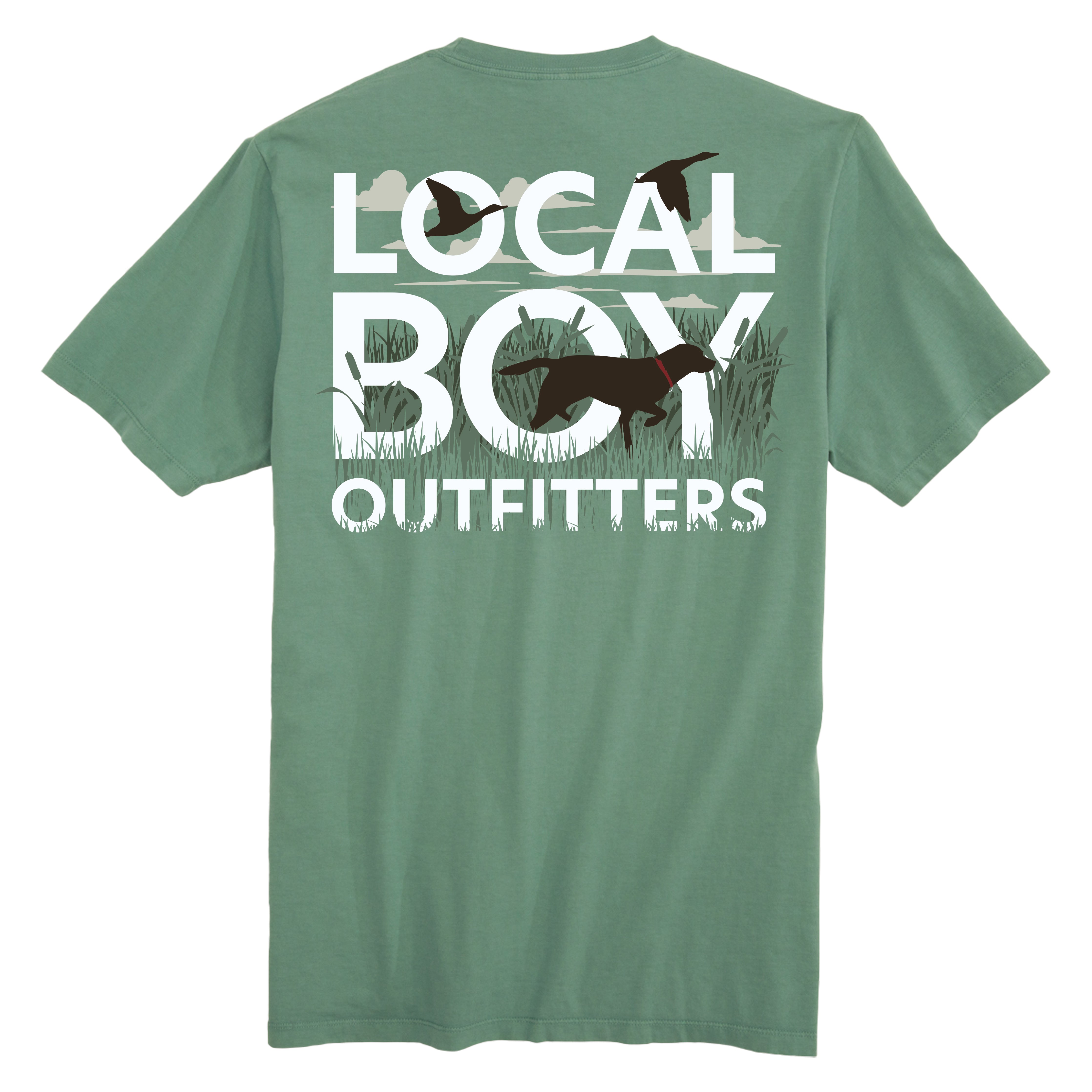 Local Boy Outfitters Text and Tail Short Sleeve Shirt - L1000727-LTG