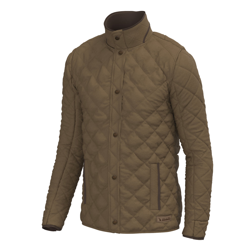 Local Boy Diamond Quilted Jacket - Mocha - L1300051-MCA