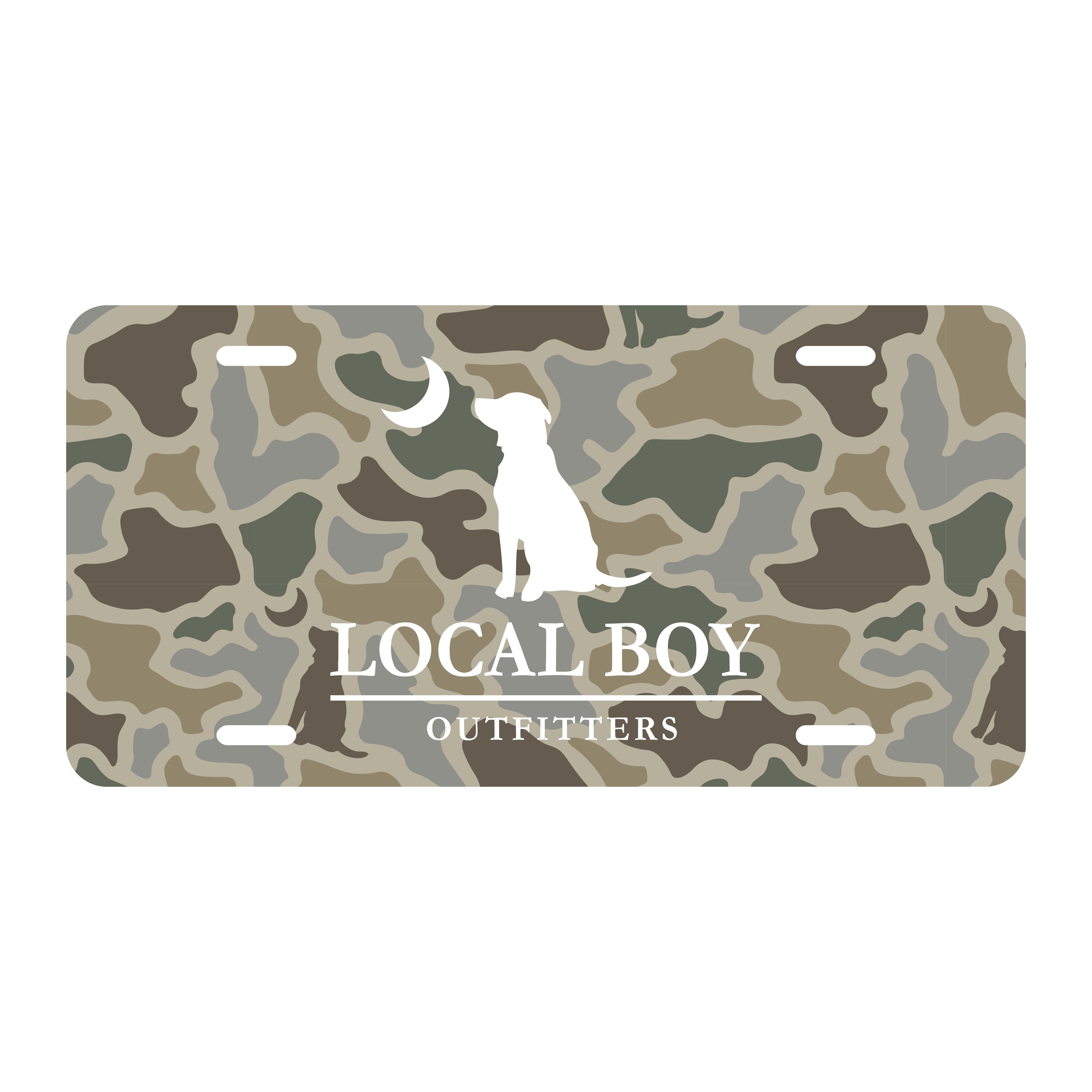 Local Boy License Plate - Sand Dog & Moon - L2100005-SDM