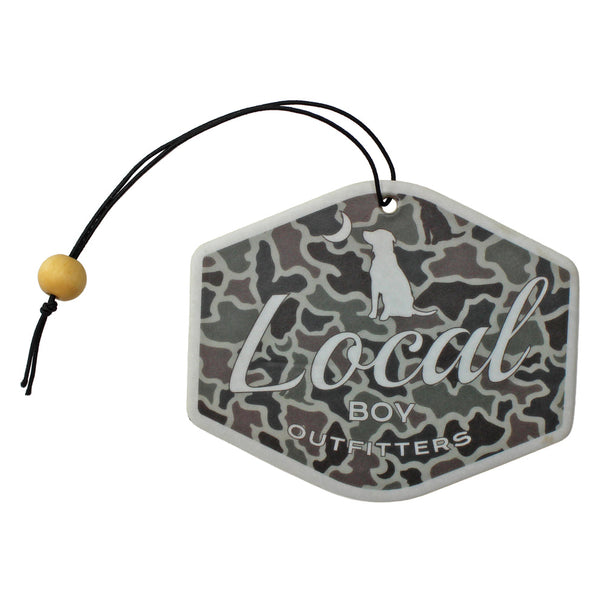 Local Boy Dog & Moon Camo Badge Air Freshener