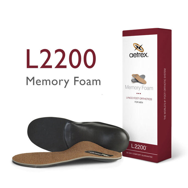Aetrex Men's Memory Foam Orthotics - Insole for Extra Cushioning L2200