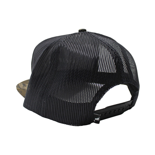 Local Boy Simple Script 7 Panel Hat - Mossy Oak Original Bottomland