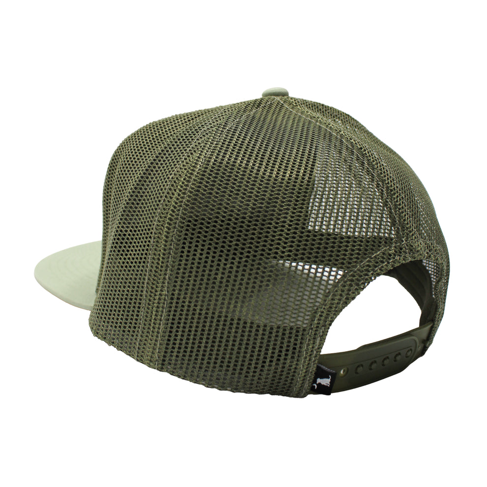 Local Boy Localflage Mark Script 7 Panel Hat - Light Sage/Sage