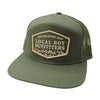 Local Boy Vintage ESTD Badge 7 Panel Hat - Dark Green/Green