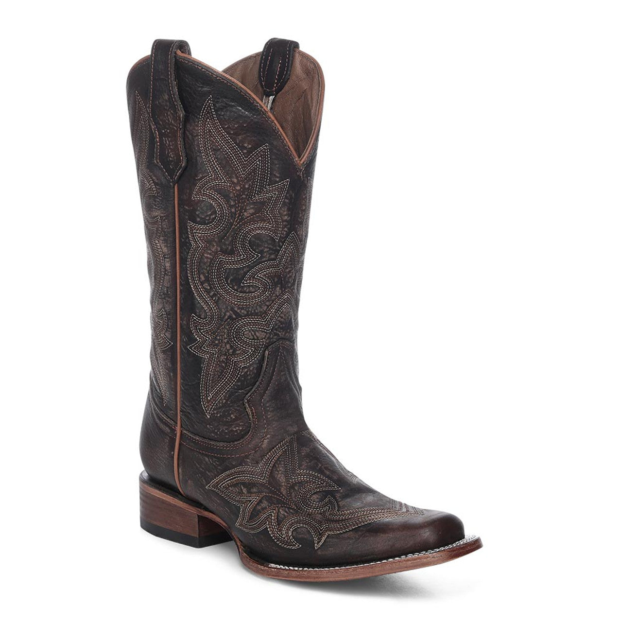 Circle G Ladies Boots Dark Brown Embroidery - L8024