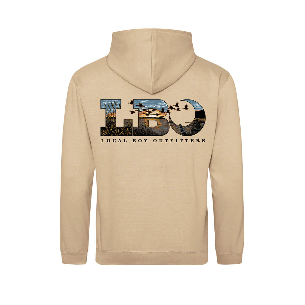 Local Boy Outfitters Brushwood Hoodie LBO Marsh Scene - Desert Sand - L1310033-DES