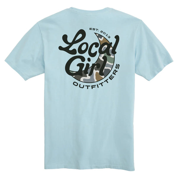 Local Girl Outfitters Bluff Groovy Moon SS Tee - Chambray - L5100044-CBY