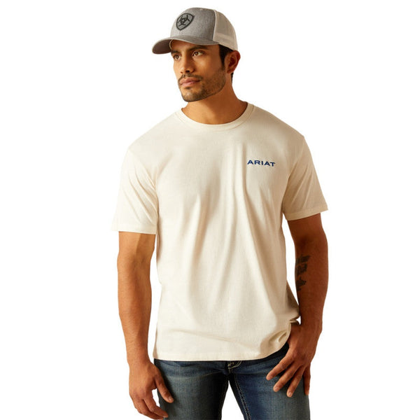 Ariat Men's Logo Off White T-shirt - 10051454