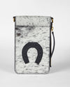 Loyal West Shell Phone Bag in Black and White Cowhide Purse-LW-S25-233