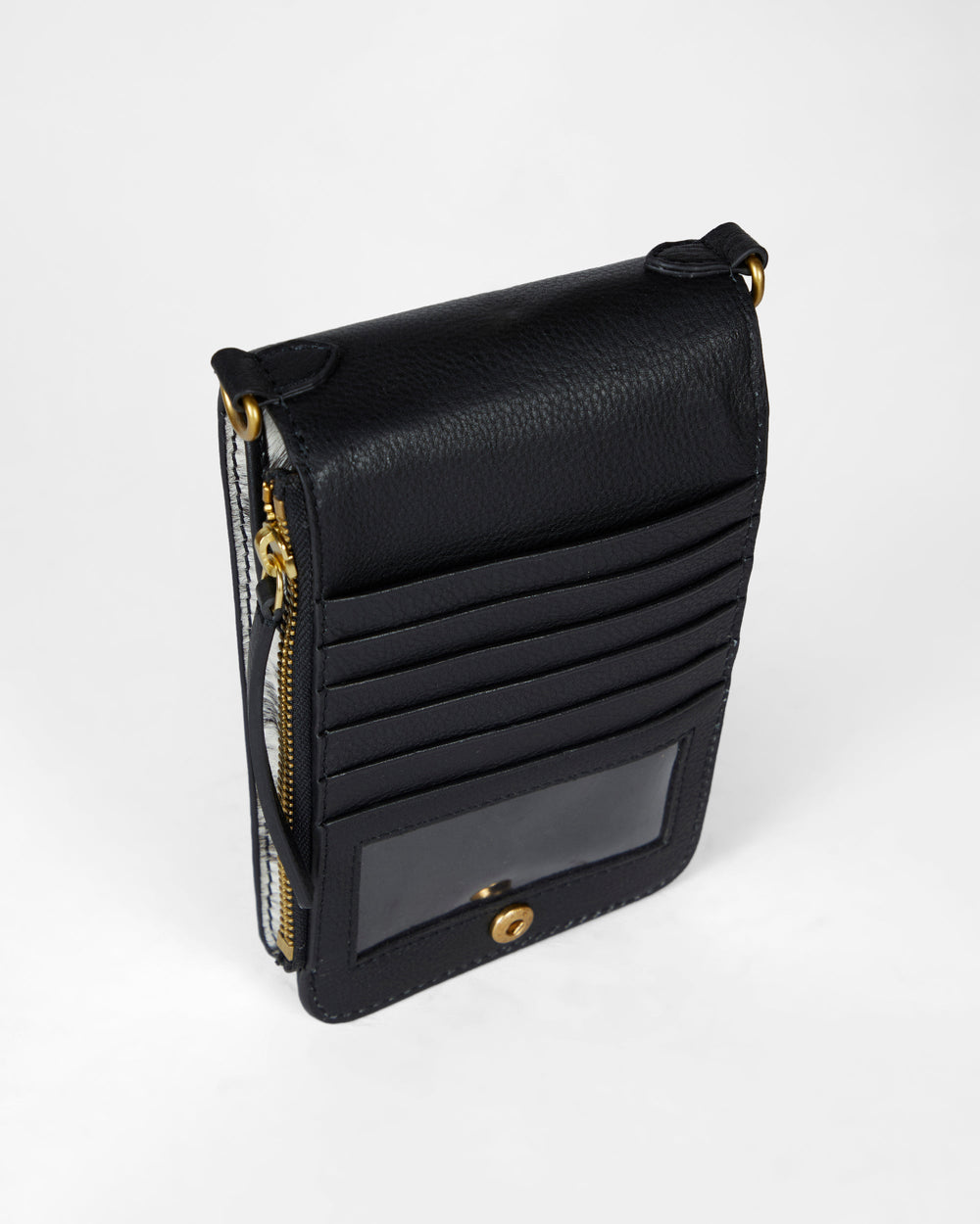 Loyal West Shell Phone Bag in Black and White Cowhide Purse-LW-S25-233