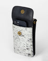 Loyal West Shell Phone Bag in Black and White Cowhide Purse-LW-S25-233