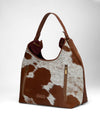Loyal West Large Purse in Brown and White Cowhide and Calfskin-LW-S25-286