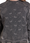 Panhandle Slim Ladies Paisley Crew Neck Pullover - LW91T09689