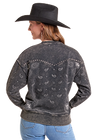 Panhandle Slim Ladies Paisley Crew Neck Pullover - LW91T09689