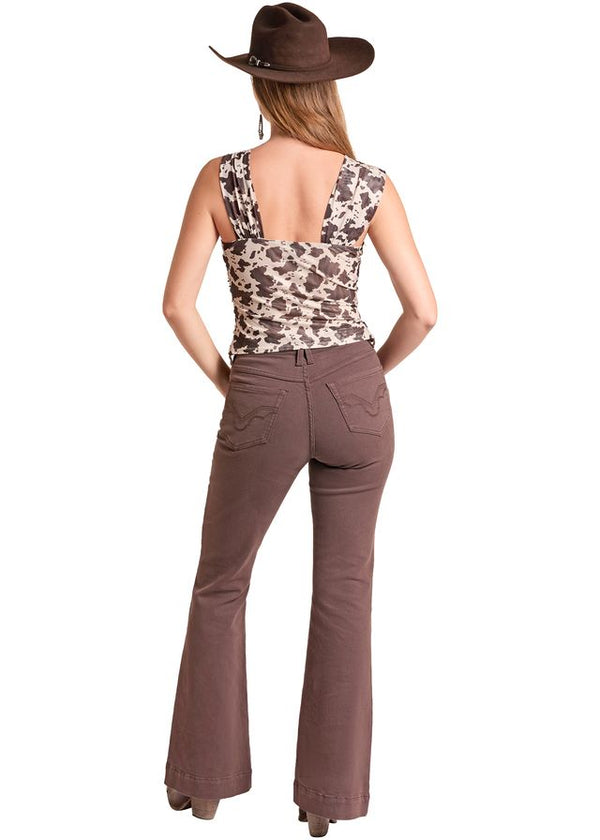 Rock & Roll Ladies Cowhide Mesh Top -BW20T09364