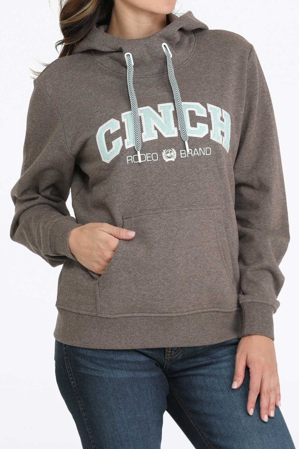 Cinch Ladies Sea Green and Brown Pullover-MAK7914002