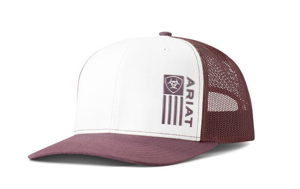 Ariat Maroon Flag Logo Hat 112 Richardson - A300082372