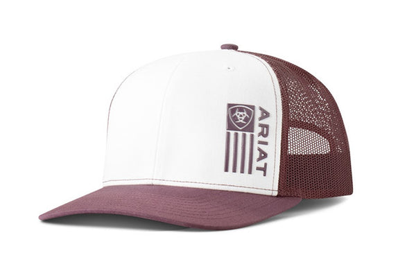 Ariat Maroon Flag Logo Hat 112 Richardson - A300082372