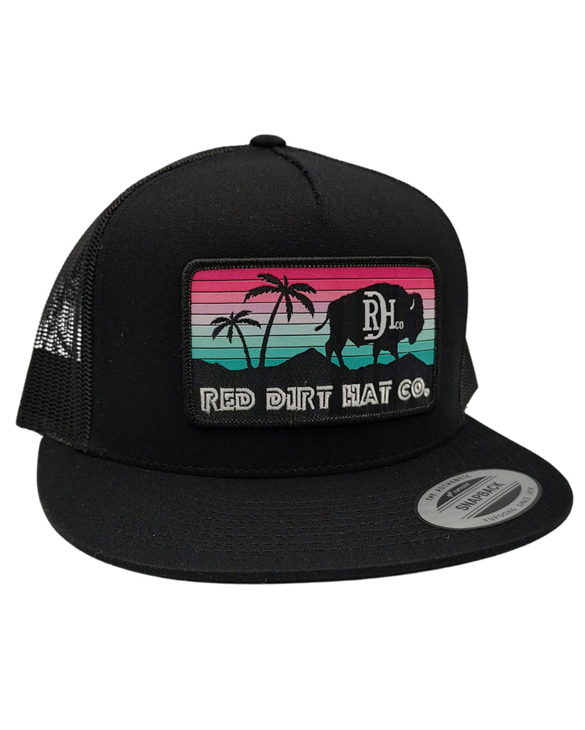 Red Dirt Miami Vice Black and Neon Hat-RDHC308