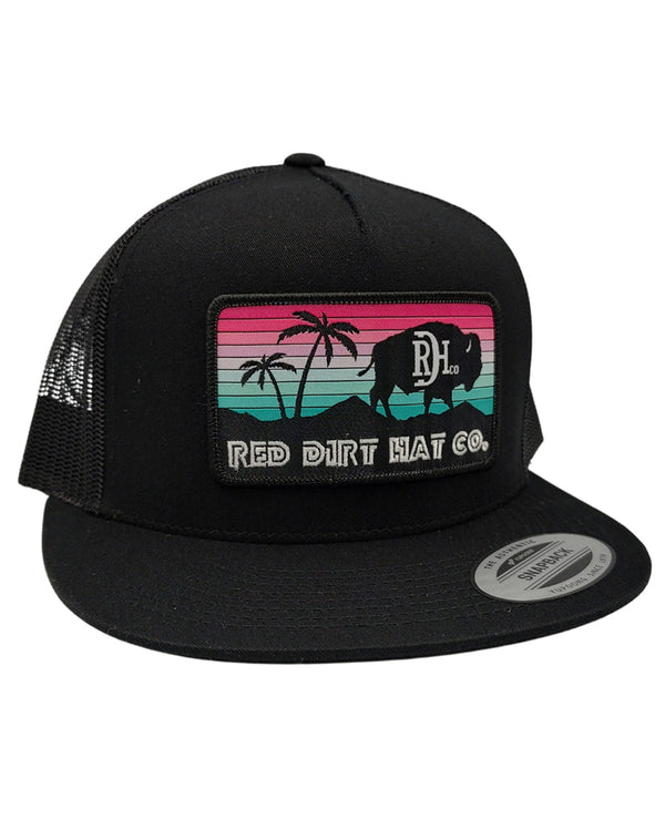 Red Dirt Miami Vice Black and Neon Hat-RDHC308