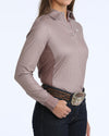 Cinch Ladies Hybrid Lilac Long Sleeve Quarter Button Shirt MSK7917007