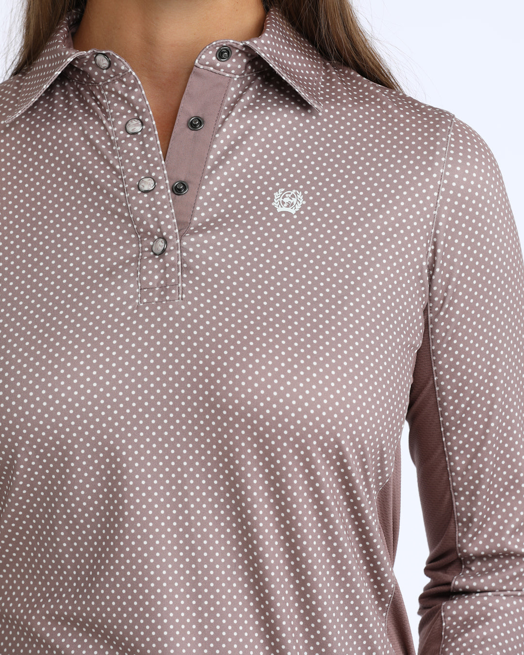 Cinch Ladies Hybrid Lilac Long Sleeve Quarter Button Shirt MSK7917007
