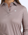 Cinch Ladies Hybrid Lilac Long Sleeve Quarter Button Shirt MSK7917007
